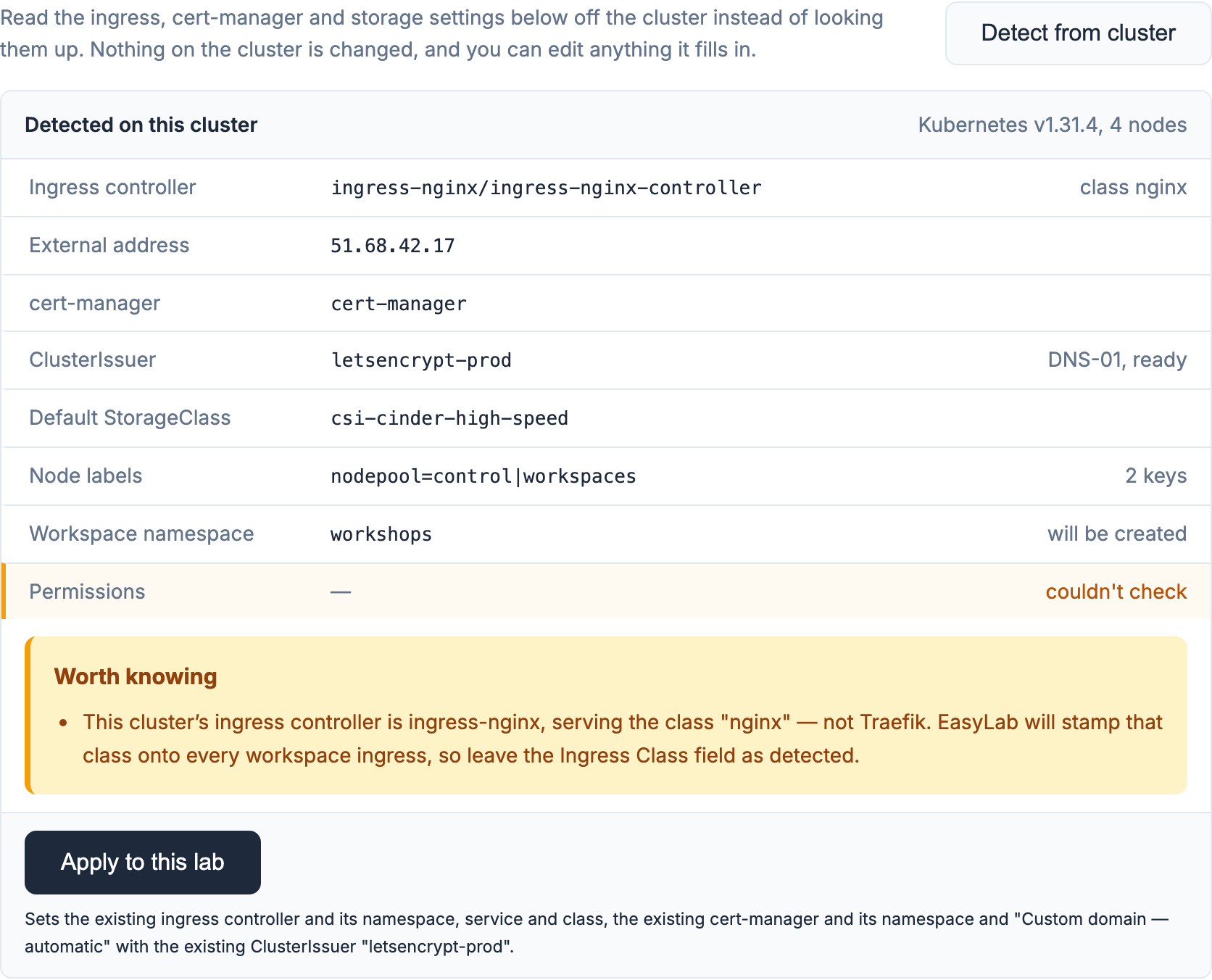 Detect from cluster results