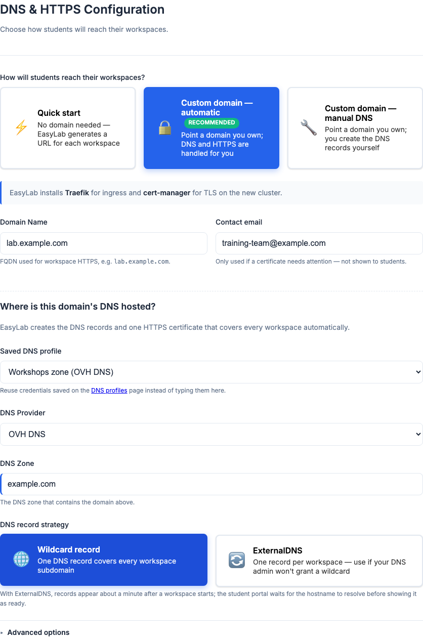 DNS configuration
